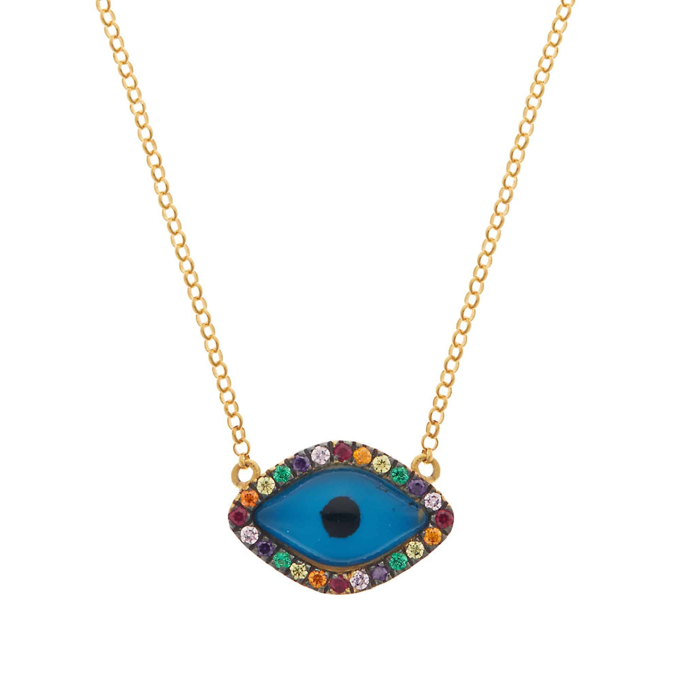 Oval Eye Rainbow Necklace - Eye M by Ileana Makri