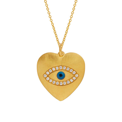 Eye Heart Crystal Necklace - Eye M by Ileana Makri