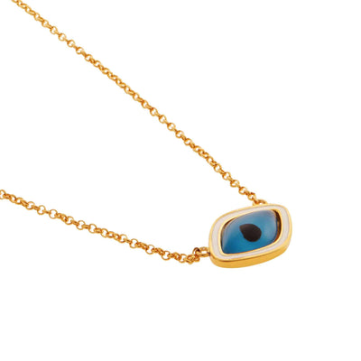Oval Eye Enamel Necklace - Eye M by Ileana Makri
