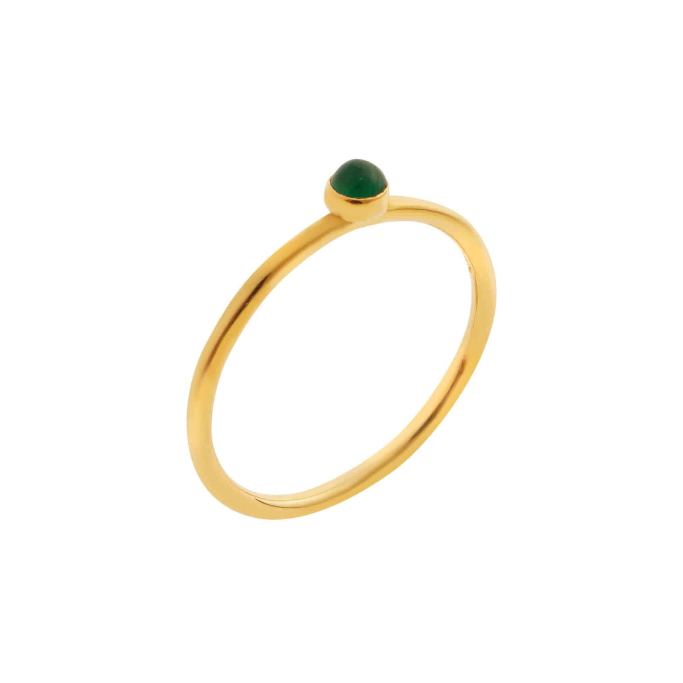 Single Green Agate Ring - Eye M by Ileana Makri