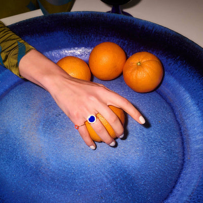 Neon Orange Eye Ring - Eye M by Ileana Makri