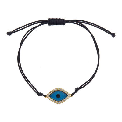 Crystal Oval Eye Cord Bracelet - Eye M by Ileana Makri