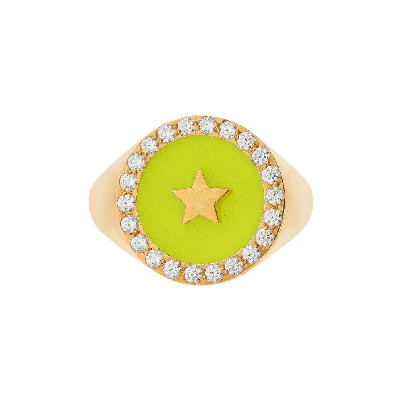 Star Enamel Crystal Chevalier Ring - Eye M by Ileana Makri