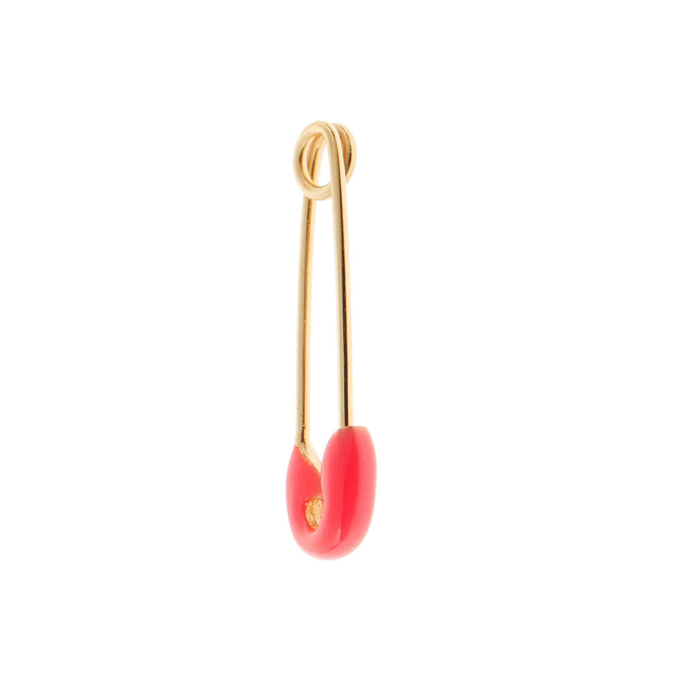 Neon Pink Enamel Safety Pin Earring - Eye M by Ileana Makri