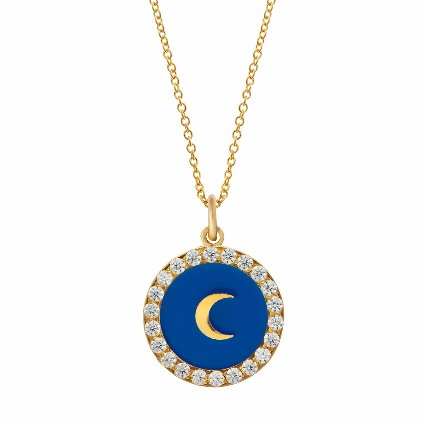 Aura Moon Pendant Crystal Blue - Eye M by Ileana Makri