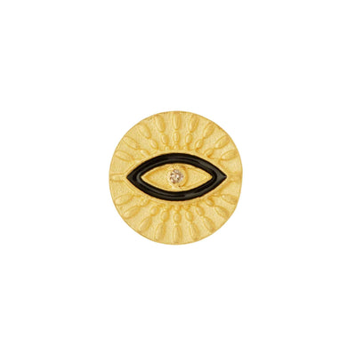 All Seeing Eye Studs with Black Enamel - Eye M by Ileana Makri