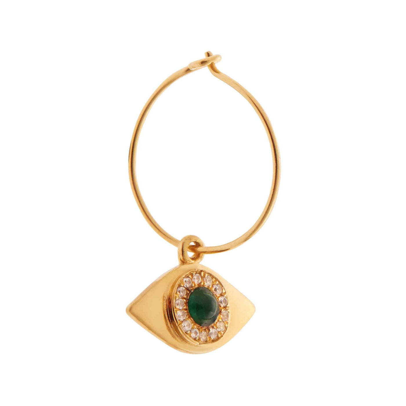 Eye Sun Hoops Emerald - Eye M by Ileana Makri