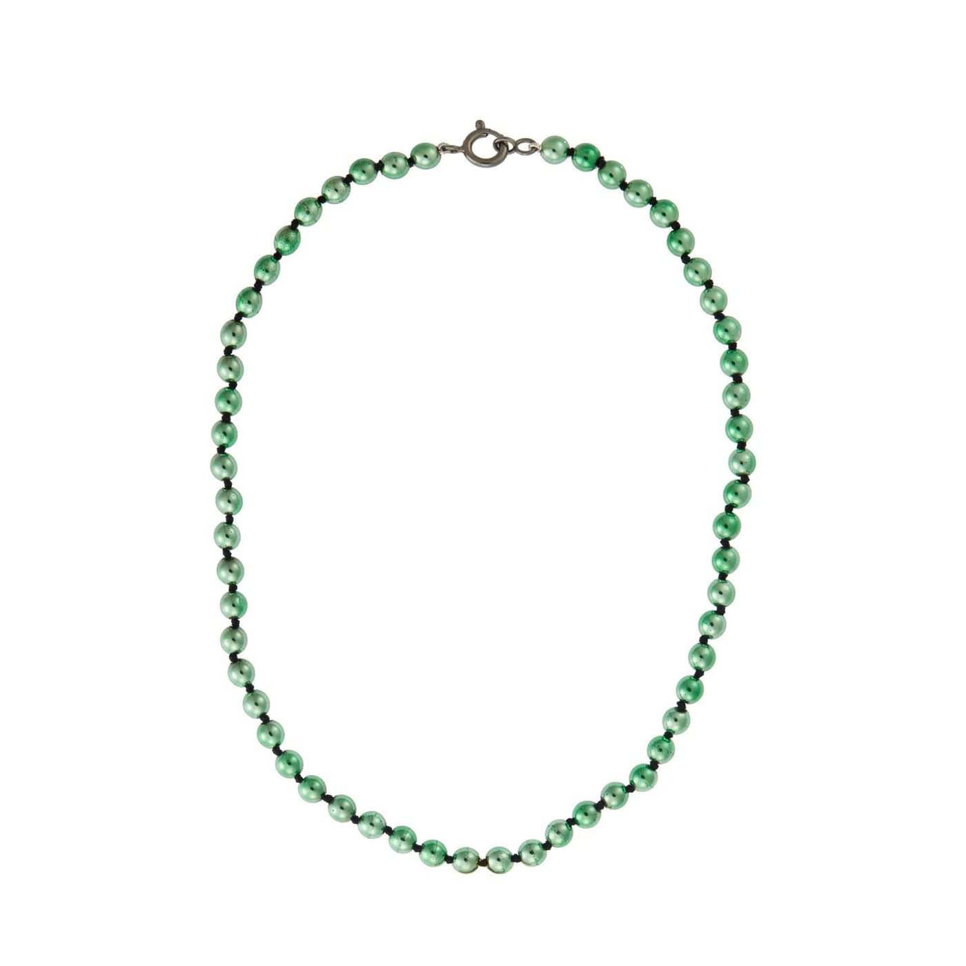 Green Hematite Beads - Eye M by Ileana Makri