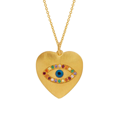 Eye Heart Rainbow Necklace - Eye M by Ileana Makri