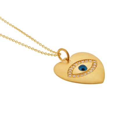 Eye Heart Crystal Necklace - Eye M by Ileana Makri