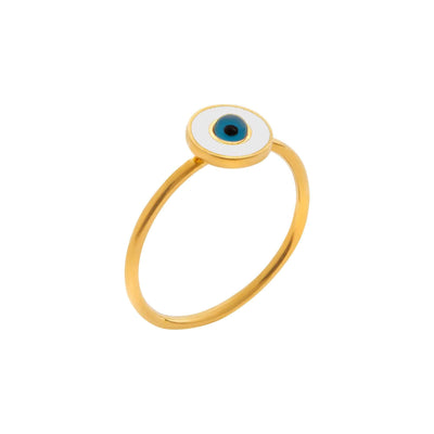 White Eye Ring - Eye M by Ileana Makri