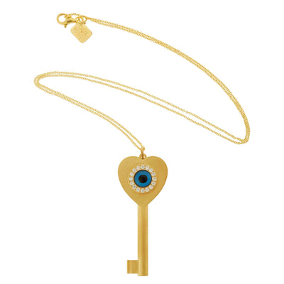 Lucky Key Pendant - Eye M by Ileana Makri