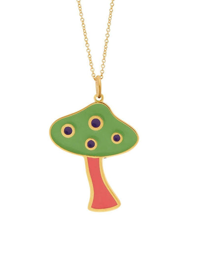 Big Green Mushroom Necklace - Eye M by Ileana Makri