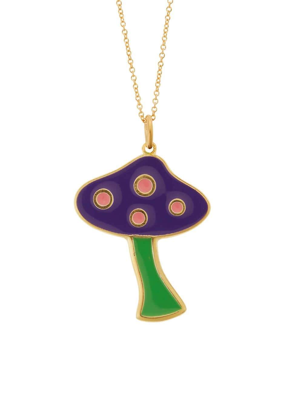 Big Purple Mushroom Necklace - Eye M by Ileana Makri