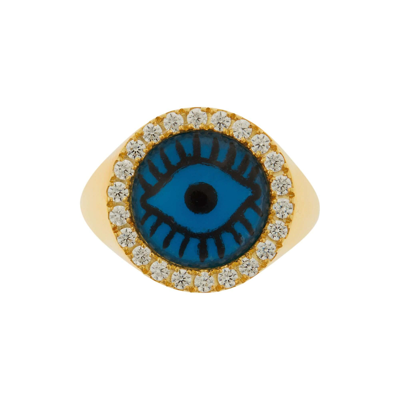 Crystal Evil Eye Chevalier Ring WZ - Eye M by Ileana Makri
