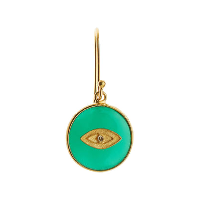 All Seeing Eye Earrings with Green Onyx - Eye M by Ileana Makri