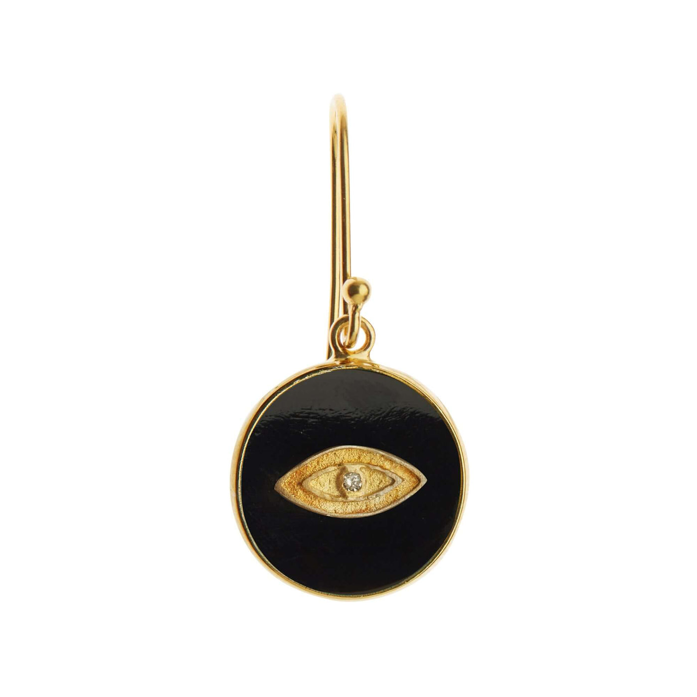 All Seeing Eye Earrings with Black Onyx - Eye M by Ileana Makri
