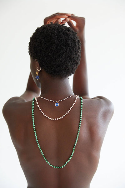 Green Hematite Beads - Eye M by Ileana Makri