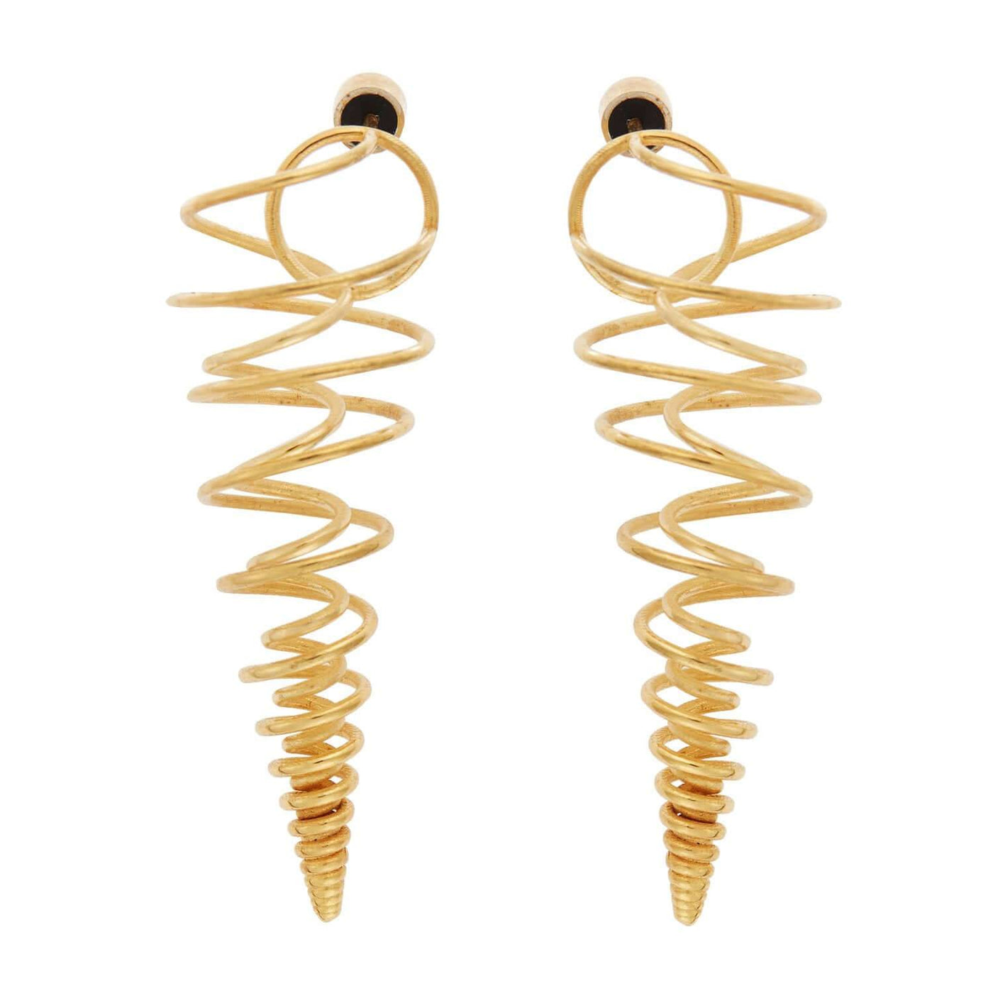 Cerith Seashell Earrings BR-SLV-YP-L - Eye M Sea Treasures - Ileana Makri store