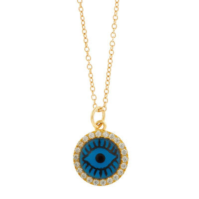 Blue Eye Crystal Pendant - Eye M by Ileana Makri