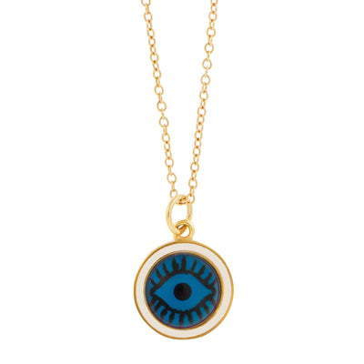 Blue Eye Enamel Pendant - Eye M by Ileana Makri